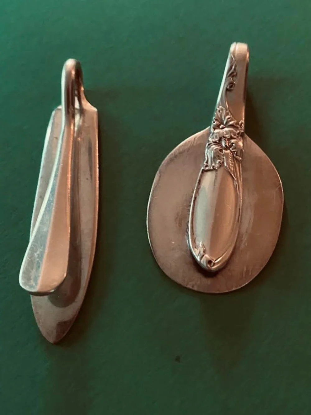 Two Vintage Silver Money Clips